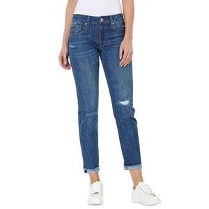 Numero Juniors Ripped Boyfriend Jeans,Torn Blue, feeling betterMedium